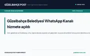 Güzelbahçe Belediyesi WhatsApp Kanalı hizmete açıldı